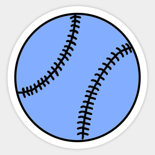 Sky Blue Baseball Ball - Doodle Sticker